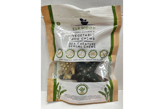 Elkwood Sea Creature Dog Dental Chews Large 200g