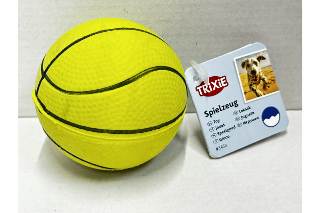 Trixie Bright Green Foam Rubber Basketball Dog Toy