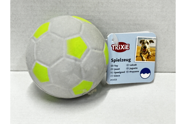 Trixie Grey and Green Foam Rubber Football Dog Toy