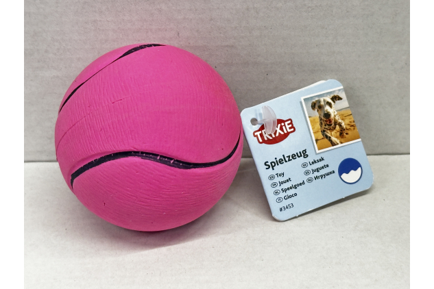 Trixie Pink Foam Rubber Tennis Ball Dog Toy