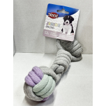 Trixie Junior Cotton Mix Rope Dog Toy Grey Mint and Lilac