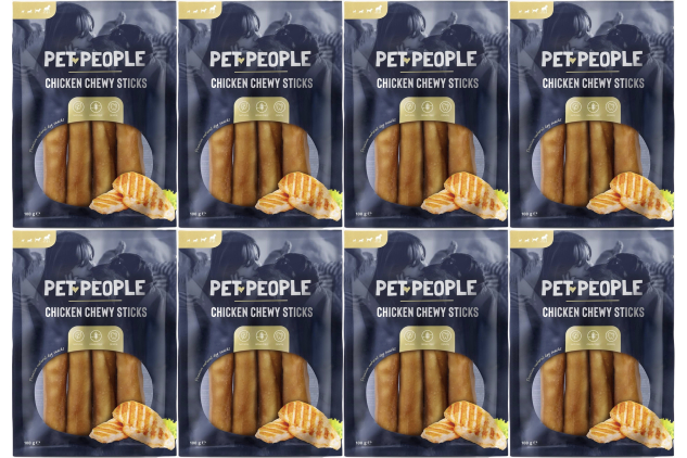 Pet People Chicken Chewy Sticks Dog Treats 8 x 100g