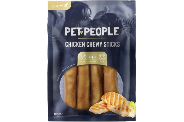 Pet People Chicken Chewy Sticks Dog Treats 8 x 100g