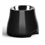 Elevated Dog Bowl Non-Slip Dog Bowl with Stainless Steel Bowl Black For Medium Dog 900ml