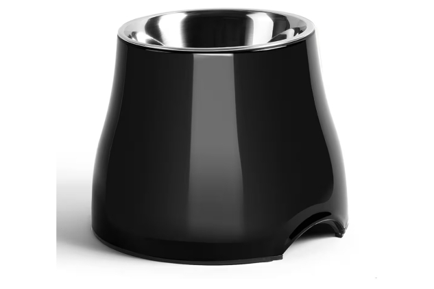 Elevated Dog Bowl Non-Slip Dog Bowl with Stainless Steel Bowl Black For Medium Dog 900ml