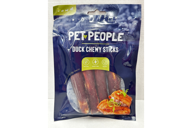 Pet People Duck Chewy Sticks Dog Treats 100g