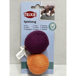 Trixie Catnip Knitted Ball Cat Toys 2 Pack Assorted Colours