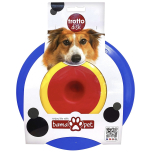 Flexible Dog Frisbee Blue Red and Yellow