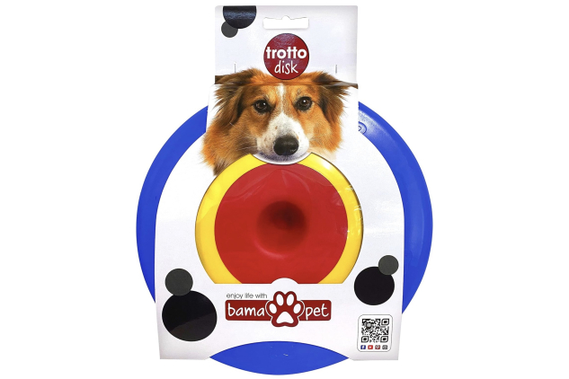 Flexible Dog Frisbee Blue Red and Yellow