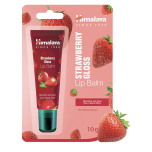 Himalaya Lip Balm Strawberry Gloss Tube Glossy Shine for Delicate Red Tint 10g