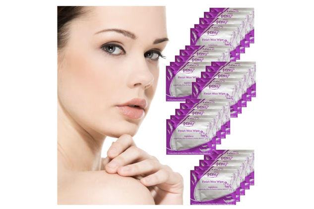 After Waxing Wipes After Wax Care Reduces Redness, Removes Residue, Body & Facial Post Waxing Treatment 25 Pack
