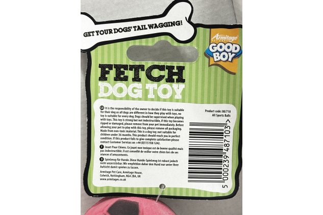 Good Boy Fetch Dog Toy Assorted Sports Ball Design