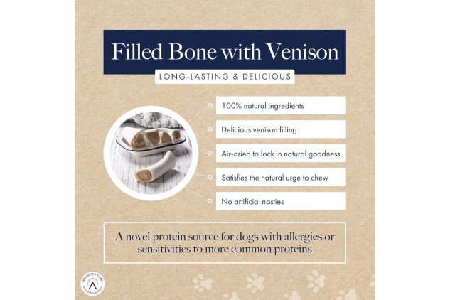 Hollings Filled Bone with Venison Dog Chews 20 Pack