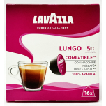 Lavazza Lungo Dolce Gusto Compatible Coffee Pods 6 x 16 Boxes 96 Capsules