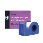 Microporous Tape with Dispenser 2.5cm x 5m