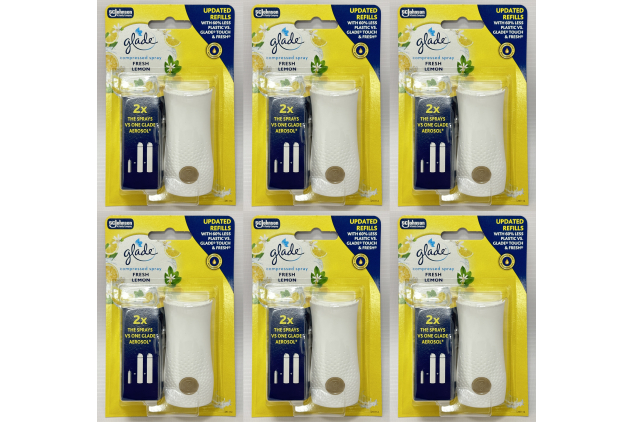 Glade Touch & Fresh Fresh Lemon Air Freshener Starter Kits 6 x 10ml