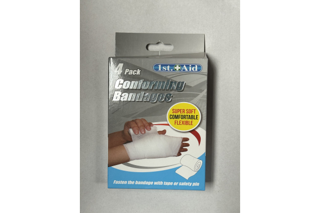 Conforming Bandages, Super Soft Flexible, 4-Pack, Medical Dressing