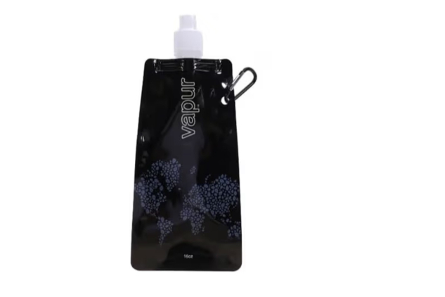 Portable Foldable Silicone Water Bag Bottle Outdoor Sport Supplies Hiking Camping Soft Flask Black
