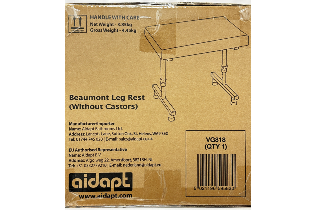 Aidapt Beaumont Height Adjustable Leg Rest Stool Without Castors VG818