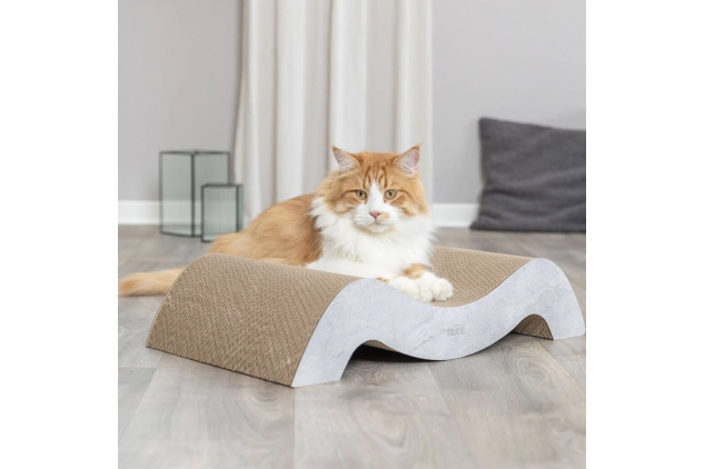 Trixie XXL Wave Cat Scratcher Cardboard Scratch Board with Catnip 64cm