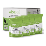 2000 x Biodegradable & Compostable Gym Wipes on a roll. Antibacterial. Gym, Sports Clubs, Leisure Centres, Personal Trainers