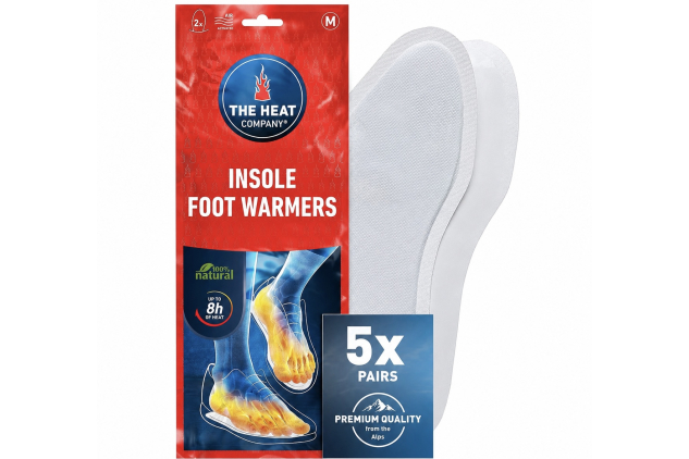 THE HEAT COMPANY Insole Foot Warmers 5 Pairs  Extra Warm 8 Hours of Warmth Size Medium