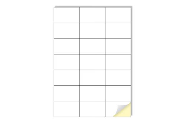 Creavvee 21 Sticker per Sheet 25 A4 Sheets, Art & Craft Printable White Sticker Paper Label for Laser/Inkjet Printers Sticker Size 70 x 42.3mm