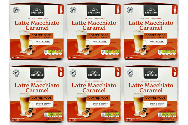 Barissimo Latte Macchiato Caramel Coffee Pods Dolce Gusto Compatible 96 Pods