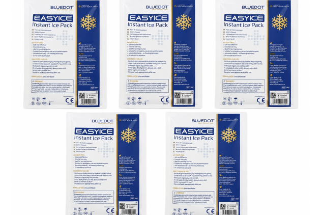 Blue Dot Easy Ice Disposable Instant Ice Pack 5 Pack