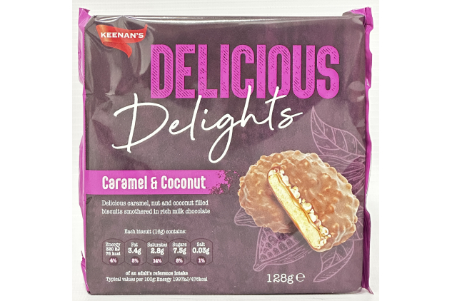 Keenan's Delicious Delights Caramel & Coconut Biscuits 7 x 128g