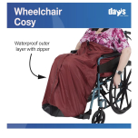 Days Wheelchair Cosy Fleece Lined Burgundy Size Small