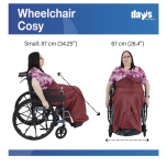 Days Wheelchair Cosy Fleece Lined Burgundy Size Small