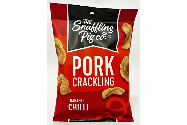 The Snaffling Pig Co Pork Crackling Habanero Chilli 8 x 40g