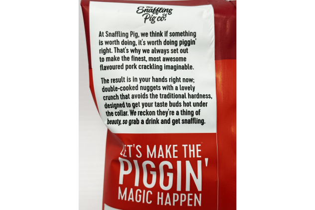 The Snaffling Pig Co Pork Crackling Habanero Chilli 8 x 40g