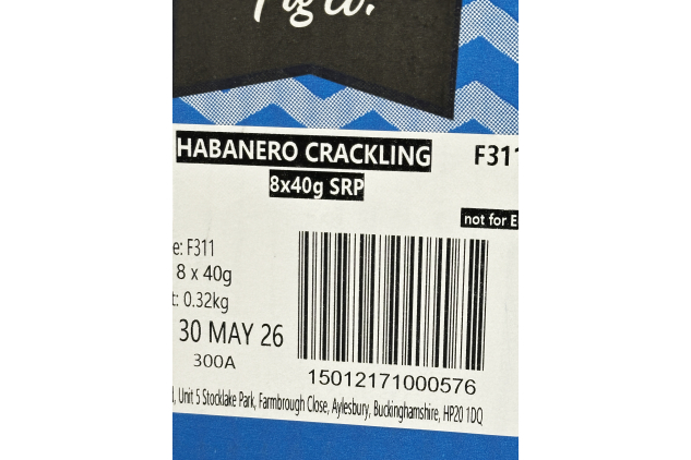 The Snaffling Pig Co Pork Crackling Habanero Chilli 8 x 40g