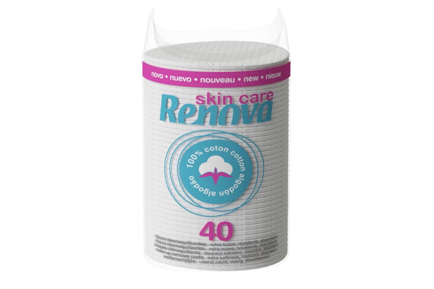 Renova Makeup Removal Discs 40 Pads 100% Cotton