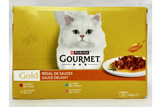 Purina Gourmet Gold Sauce Delight Cat Food Variety Pack 12 x 85g
