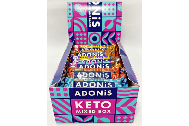 ADONiS Keto Mixed Box High Protein & Nut Bars 20 Bars 6 Flavours