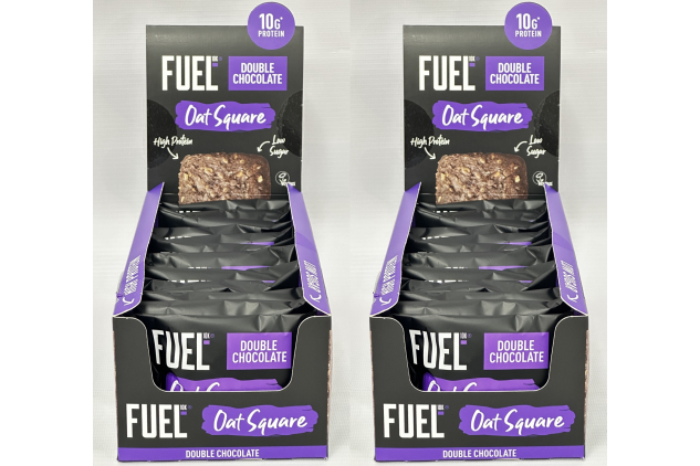 FUEL10K Double Chocolate Oat Square High Protein Bars 24 x 50g