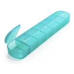 Weekly Pill Organiser 7 Day Large Pill Box 1 Time a Day, Travel Friendly Daily Pill Containers to Hold Medicine Vitamins Green