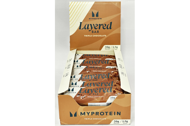 Myprotein Layered Bar Triple Chocolate Protein Bars 12 x 60g