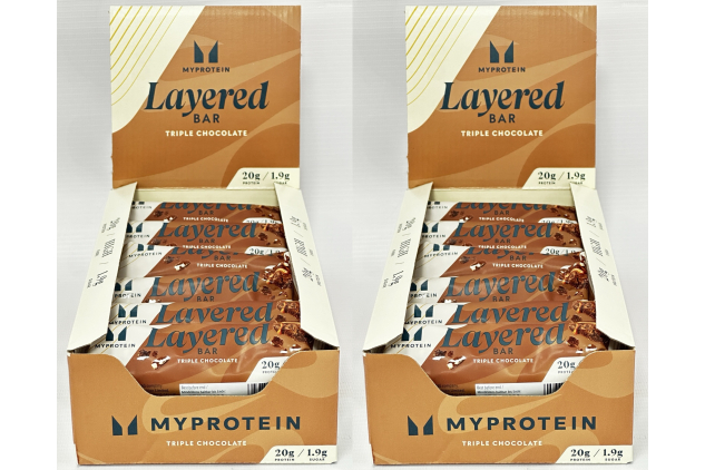 Myprotein Layered Bar Triple Chocolate Protein Bars 24 x 60g
