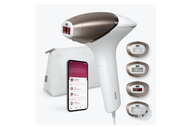 Philips Lumea 8000 Series, IPL Hair Removal Device, Laser Hair Removal Alternative, SenseIQ Technology, 4 Attachments for Body, Face, Bikini and Underarms, Model BRI948/00