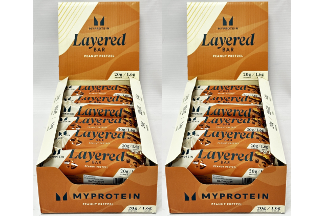 Myprotein Layered Protein Bar Peanut Pretzel 24 x 60g