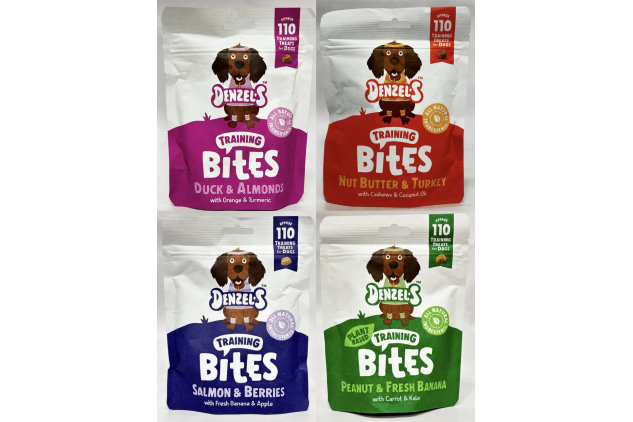 Denzel’s Training Bites Dog Treats Mixed Flavours 4 x 100g Bags