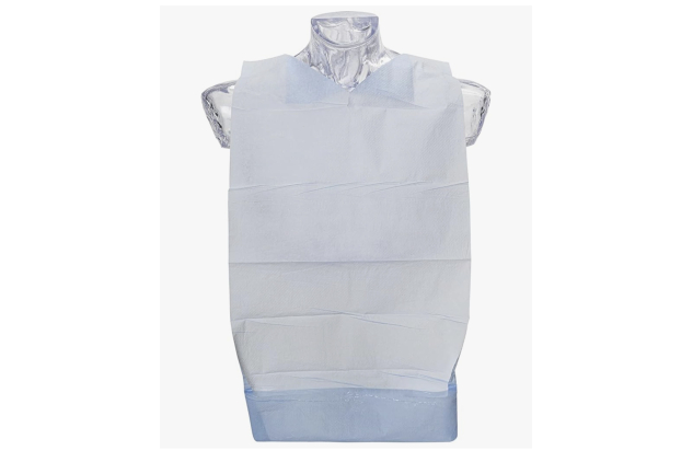Abena Self Adhesive Disposable Adult Bib with Pocket - Pack of 100 White, M