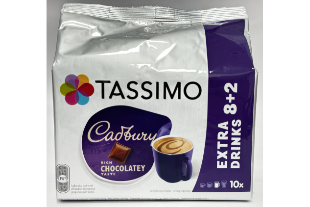 Tassimo Cadbury Hot Chocolate Pods 5 Packs 50 Drinks Total