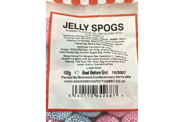 Jelly Spogs 100g | Pick & Mix Sweets