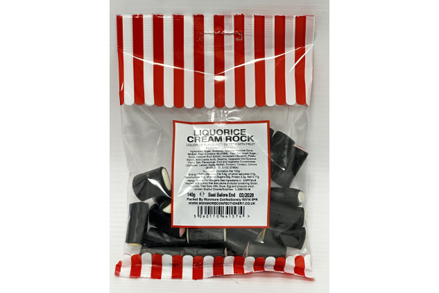 Liquorice Cream Rock 140g | Pick & Mix Sweets