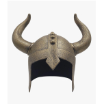 Kids Middle Ages Medieval Viking Age Horned Viking Helmet Berserker Soldier Warrior Costume Hat Sallet Children Toy for Battle Play Halloween Cosplay Bronze